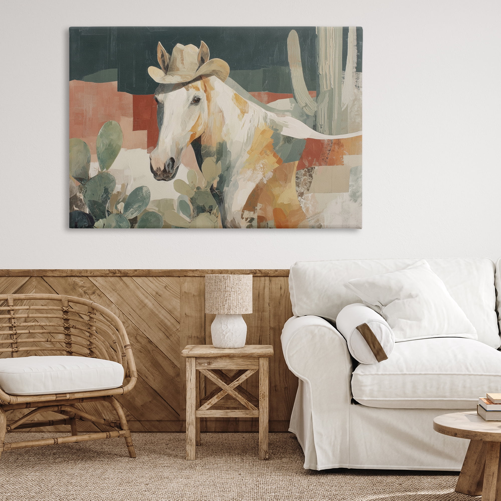 Stupell Industries Horse in Cowboy Hat Canvas Wall Art, design by Chromatic Storm Studio