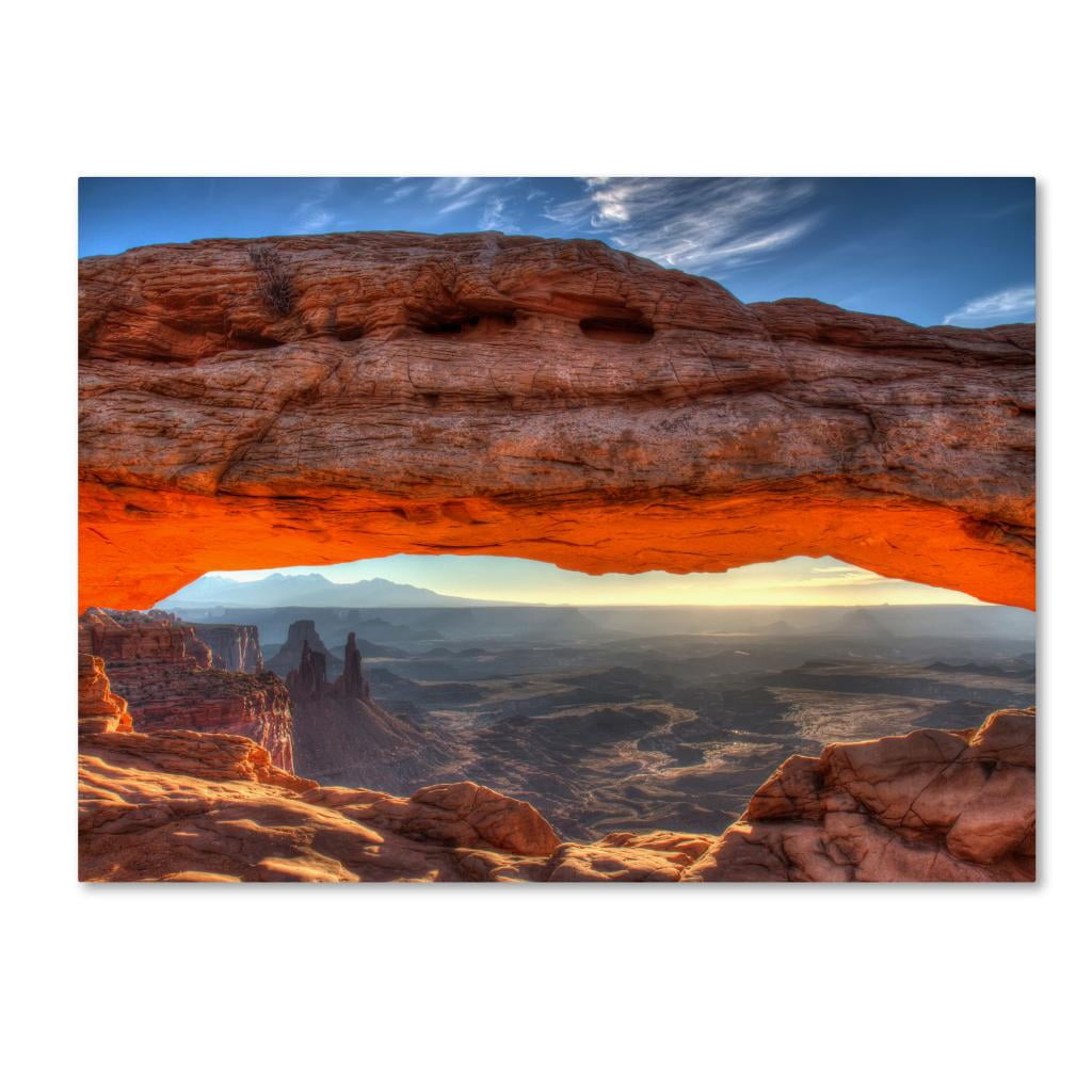 Trademark Fine Art "Mesa Arch Sunrise" Canvas Art by Pierre Leclerc
