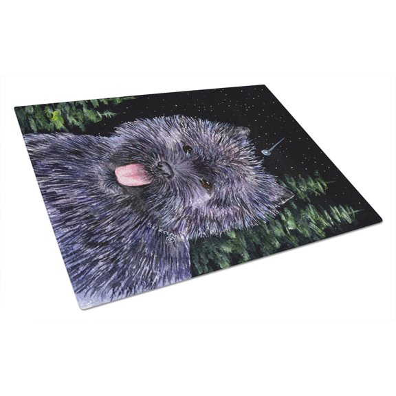 Carolines Treasures SS8494LCB Starry Night Cairn Terrier Glass Cutting Board Large 12H x 16W multicolor