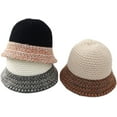 thumbnail image 2 of CoCopeaunts Bucket Hat for Women Fashion Stitching Knitted Fisherman Hat Winter Warm Woolen Basin Hat Outdoor Travel Vacation, 2 of 8