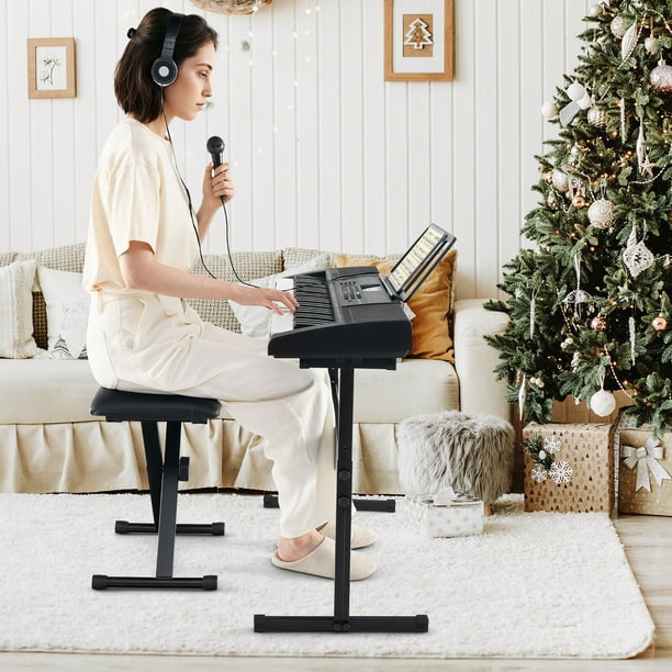 Gymax 61-Key Portable Electronic Keyboard Piano w/ Stand & Stool