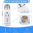 thumbnail image 3 of CUITING ZOUYUE 3-Prong Plug Light Bulb Socket Adapter, 3 of 3