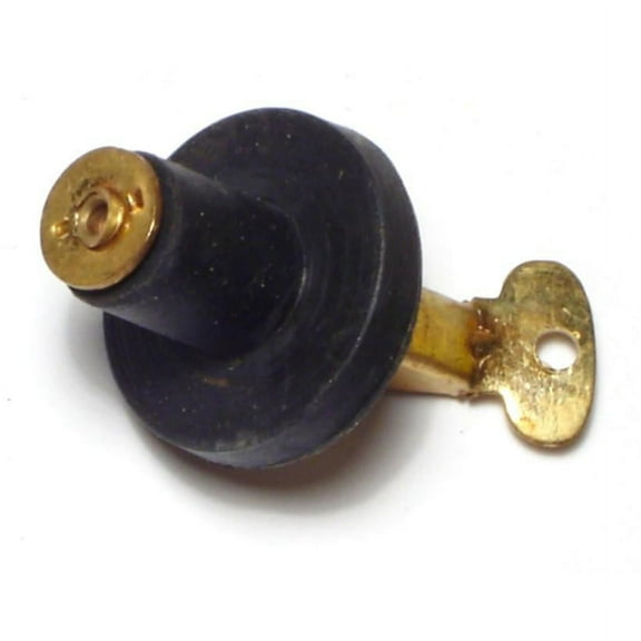 1/2" Brass Snap Handle Rubber Drain Plugs DRNPLB-080 (4 pcs.)
