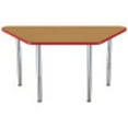 thumbnail image 3 of ECR4Kids 30in x 60in Trapezoid Contour Thermo-Fused Adjustable Activity Table Oak/Red/Silver - Super Leg, 3 of 8
