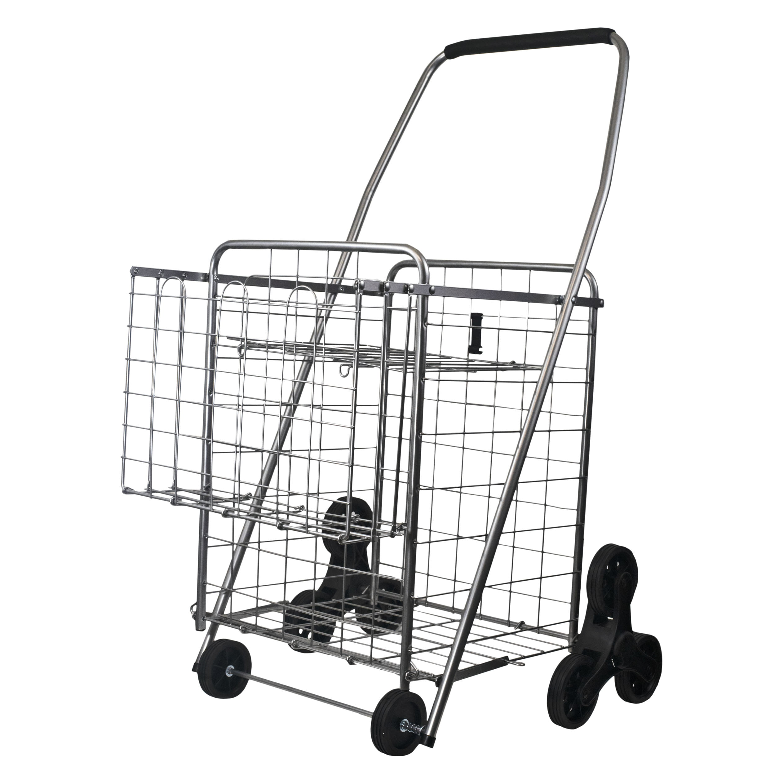 ChenDz-S Shopping cart loading cart small pull cart home trolley car trolley climbing stairs folding portable pull cart trailer 