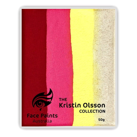 Face Paints Australia Face and Body Paint Rainbow Cake - Rosy Maple by Kristin Olsson (50gm), Hypoallergenic, Highly Pigmented, Water Activated, Skin Safe, Non-Toxic Face Paint
