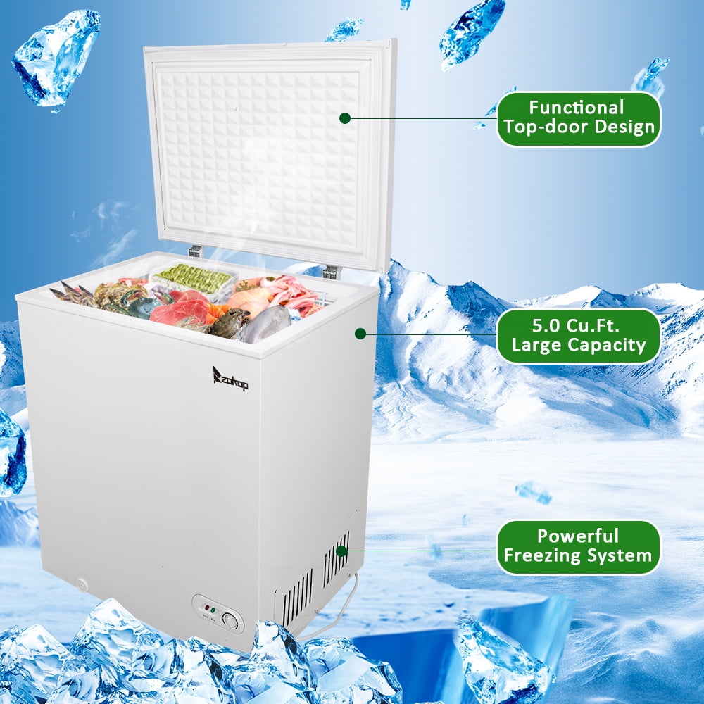 143L/5.0 CU.FT Single Door Upright Refrigerator Freezer, Portable Mini Refrigerator for Home Office
