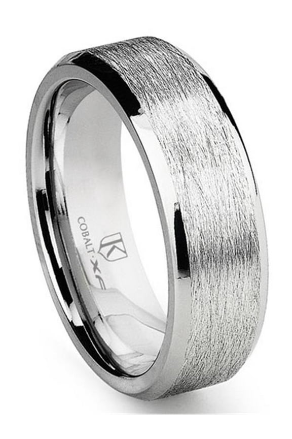 Cobalt Xf Chrome 8MM Italian Di Seta Finish Wedding Band Ring Sz 11.0