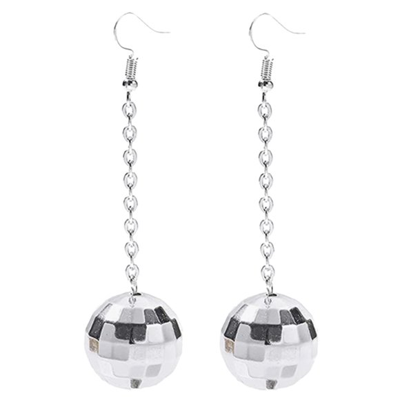 Yinguo Boucles d'Oreilles Boule Disco en Argent Doré pour Femmes Boucles d'Oreilles Vintage Accessoires pour Femmes
