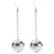 thumbnail image 1 of Pendientes Disco de Oro Plateado para Mujer Pendientes Vintage Accesorios de Disfraces de Mujer, 1 of 4