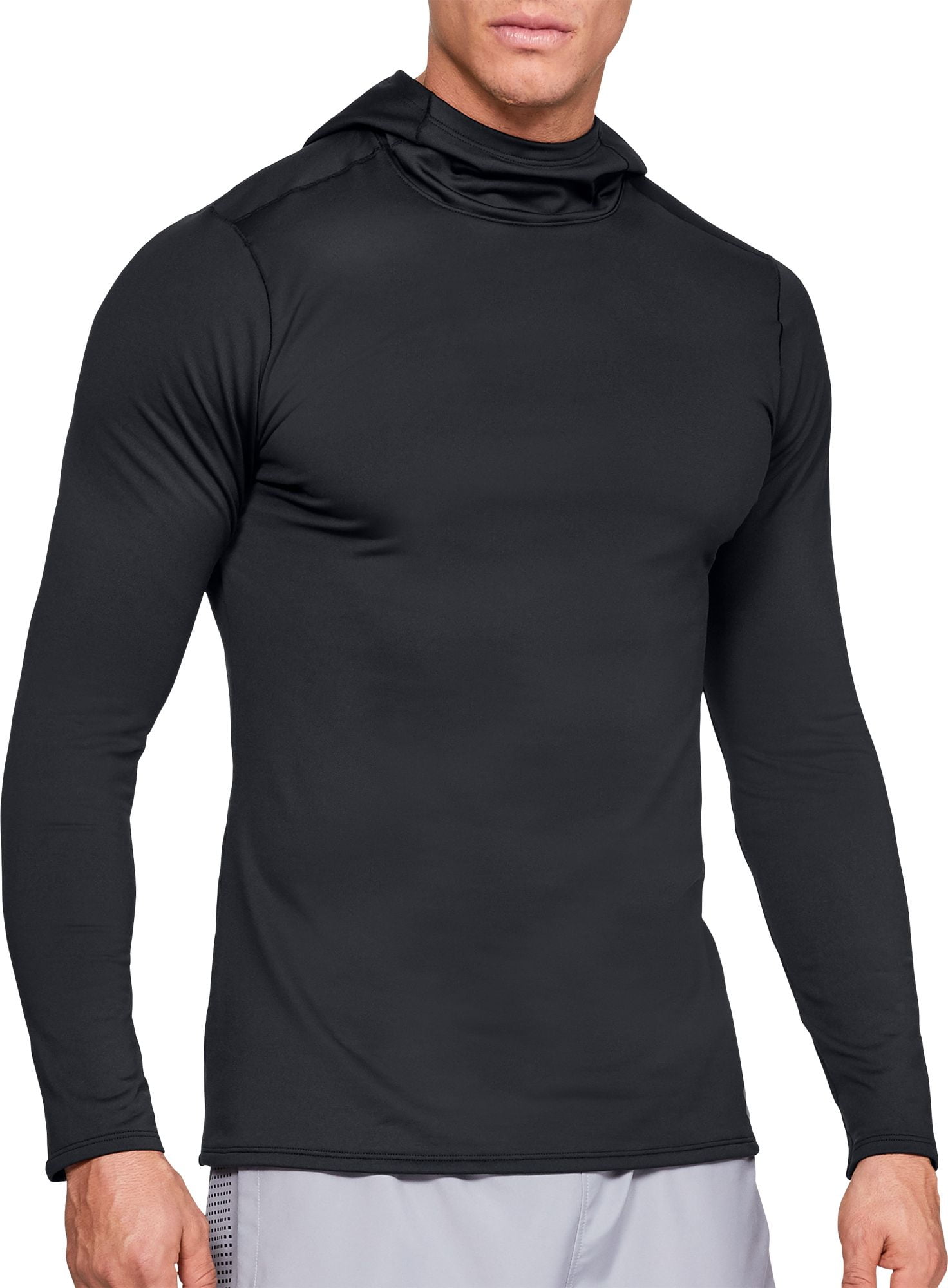 under armour men's coldgear fitted hooded long sleeve shirt