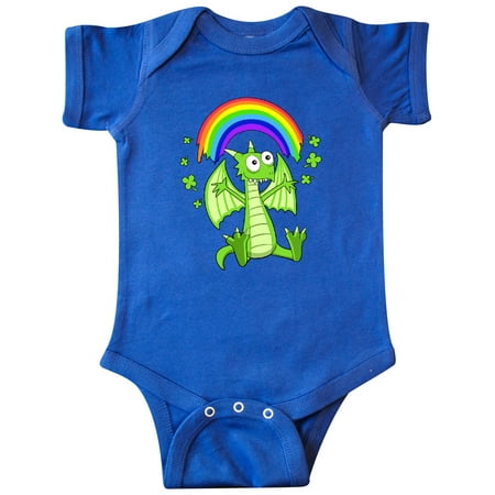 

Inktastic Lucky Dragon with Rainbow St. Patrick s Day Gift Baby Boy or Baby Girl Bodysuit