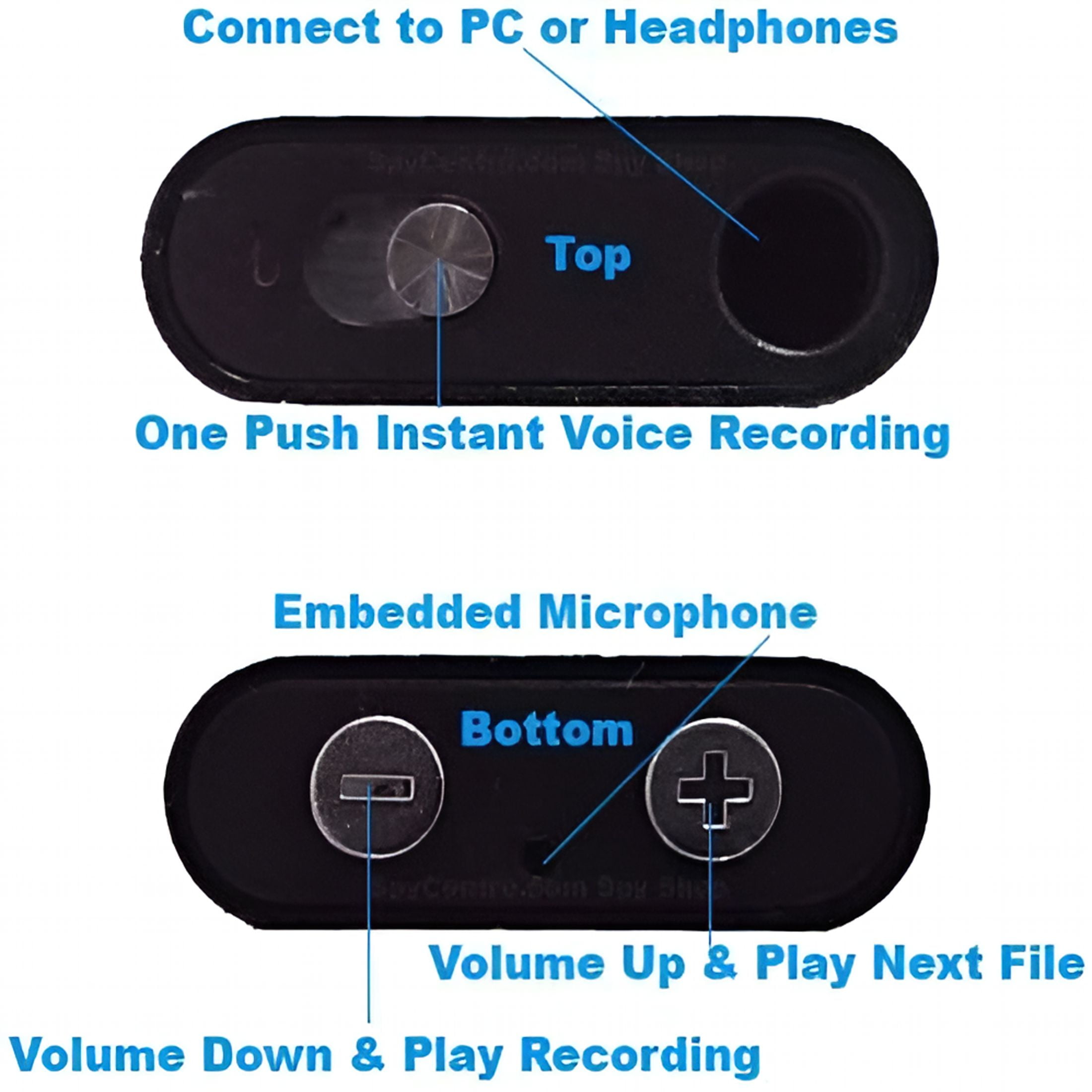 GJX Smallest Micro Voice Recorder with 90 Hours of Storage | One Touch Voice Recording | 8GB Internal Flash Memory Digital Audio Recorder | Fast 2 Hour Recharge (Black)