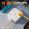 thumbnail image 3 of Regleta de alimentación con protector contra sobretensiones TESSAN de 15 pies con 8 puertos AC y 3 USB, 3 of 7
