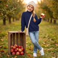 thumbnail image 6 of Grblisyd Mock Neck Sweatshirt for Girls Cute Polka Dot Sweater Long Sleeve Pullover Tops Back To School Outfits, 6 of 7