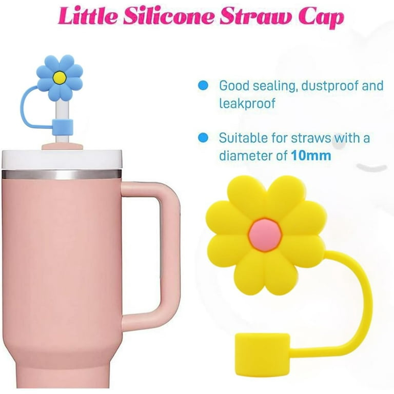 8 Pcs] Straw Cover Topper for Stanley - 10mm Silicone Straw Cap