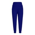 thumbnail image 4 of Tuphregyow Women's Slim Skinny Pants Pleated Comfy Elastic Trousers New Style Solid Breathable Classic Trendy High Waist with Pockets Pants Stretch Fashion Blue S, 4 of 6