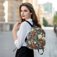 thumbnail image 6 of FORMRS Mini Backpack Purse for Women Travel Daypack Casual Shoulder Bag, Christmas Blooms, 6 of 7