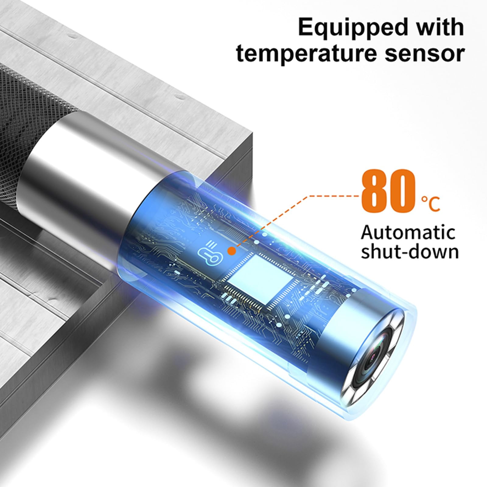 Litake Single Lens Pipe Endoscope, 5-inch IPS Screen, 1080P HD Lens, IP67 Waterproof LED Light, 6.6ft Flexible gooseneck Snake Camera, 8.5mm Wall Tube