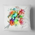 thumbnail image 2 of Designart Summer Flowers in Different Colors - Floral Throw Pillow - 16x16, 2 of 5