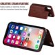 thumbnail image 4 of Funda tipo billetera para Iphone Xs Iphone X con portatarjetas, funda con ranuras para tarjetas con función atril de cuero de primera calidad, cierre magnético doble y cubierta duradera a prueba de go Namotu CZDZ-ZH48-3, 4 of 6