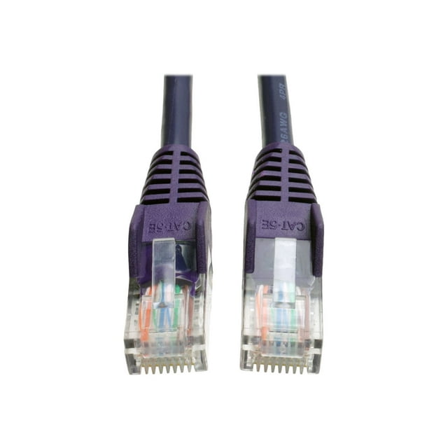 Eaton Tripp Lite Series Cat5e 350 MHz Snagless Molded (UTP) Ethernet Cable (RJ45 M/M), PoE - Purple, 10 ft. (3.05 m) - Patch cable - RJ-45 (M) to RJ-45 (M) - 10 ft - UTP - CAT 5e - IEEE 802.3ab/IEEE 802.5 - molded, snagless, stranded - purple
