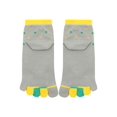 thumbnail image 2 of INSPIRE CHIC Unisex Ankle Length Rabbit Letters Print Stretchy Toe Socks Youth Shoe Size 9-11/Age 3-4 years Gray, 2 of 2