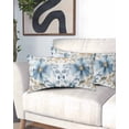 thumbnail image 2 of Blue Flower Pillow Covers King Size, Sage Green Leaves Boho Spring Watercolor Soft Bed Throw Pillowcases Breathable Cooling Long Lumbar Body Pillow Sham Cover for Bed Sofa 20''x40'', 2 of 7