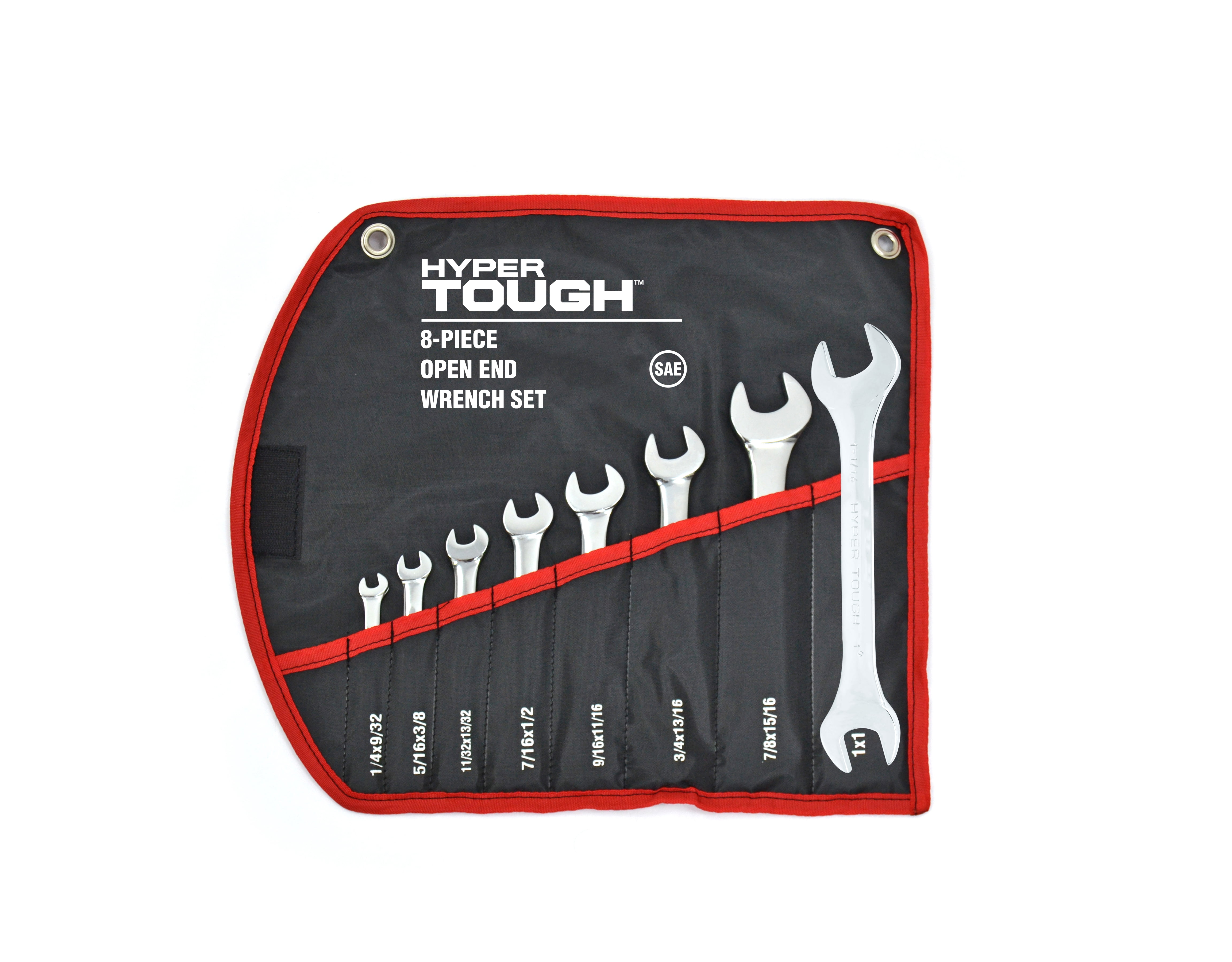 Hyper Tough 8-Piece SAE Double Open End Wrench Set