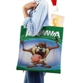 thumbnail image 4 of Taz-Mania Bolso de tela con estampado de lienzo para mujer, bolsa de compras reutilizable y estética, con cremallera interior, regalo para mujer,40*45cm., 4 of 6