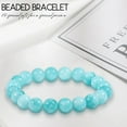 thumbnail image 4 of Natural Aquamarine Bracelet for Women Men, 10mm Healing Stone Soothing Bracelet Protection Healing Crystal Bracelet Bring Positive Energy, 4 of 6