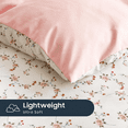 thumbnail image 7 of XFUTCVUT - Floral Comforter Set  Coquette Cottagecore Aesthetic Cute Flower Pattern for Women Teen Girls  Soft Lightweight Dorm Bedding  3 Piece  Pink  Queen Size, 7 of 7