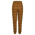 thumbnail image 4 of Women's Sweatpants, Black And Orange Houndstooth Baggy Sweatpants Joggers for Women, Fall Outfits for Women 2024 Lounge Yoga Athletic Workout Pants with Pockets, 4 of 7