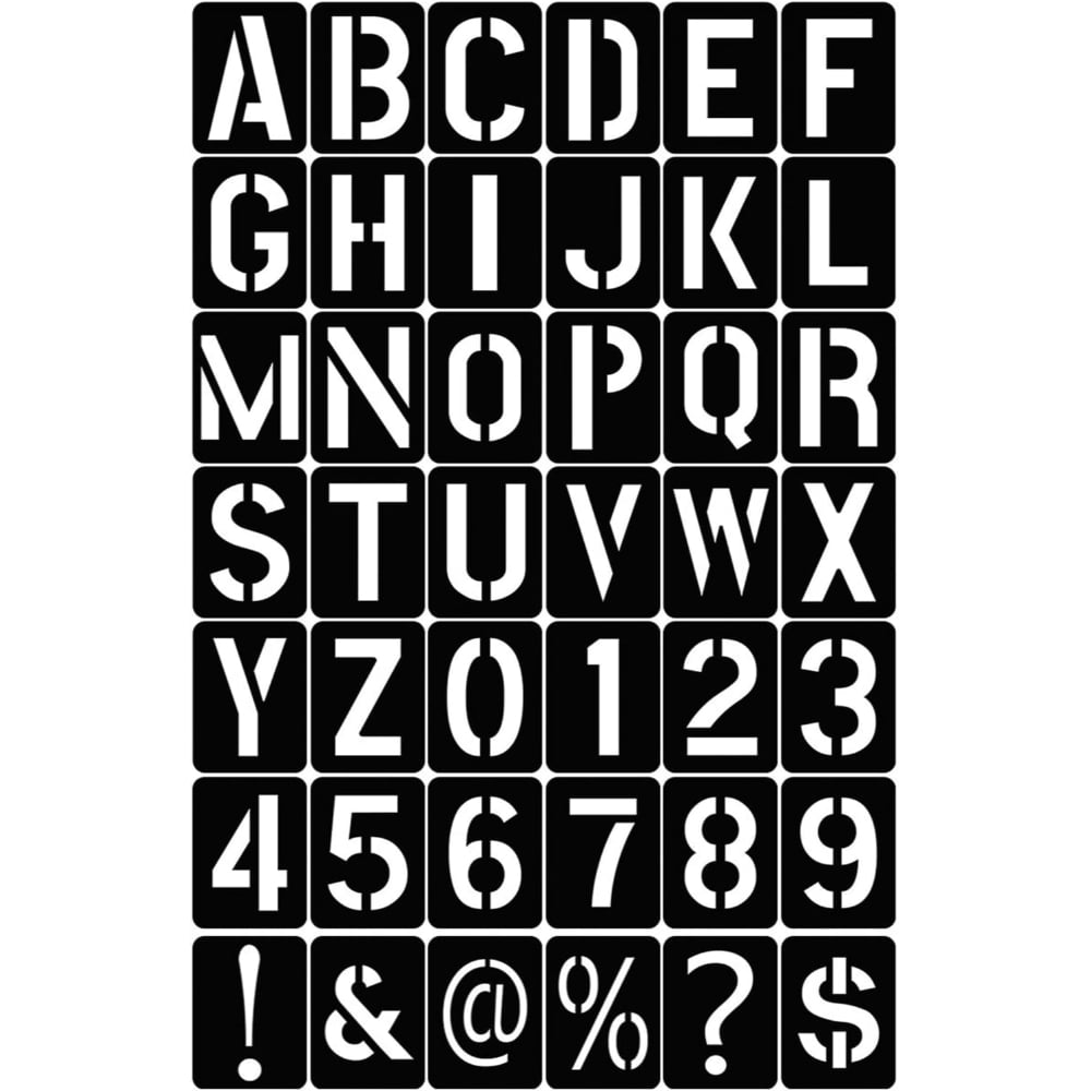 8 Inch Letter Stencils 38pcs Alphabet Stencils Reusable Stencil Letters  Number Drawing Stencils for Painting on Wood Wall Canvas