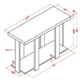 thumbnail image 4 of Furniture of America Haven Contemporary Wood 1-Shelf Console Table in Light Oak, 4 of 4