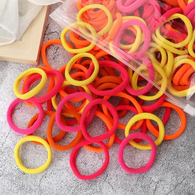 50 unids/set mujeres niñas bandas básicas para el cabello 4cm colores sólidos simples diadema elástica cuerdas para el cabello lazos accesorios para el cabello soporte de cola de caballo