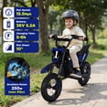 thumbnail image 3 of Wisairt 36V Kids Electric Dirt Bike, 15.5 mph High-Speed Electric Motorcycle Ride on Dirt Bike for Kids Aged 5-10, 133 lbs Max Load, 10-mile Range, Waterproof Seat, Twist Grip Throttle, Blue, 3 of 10