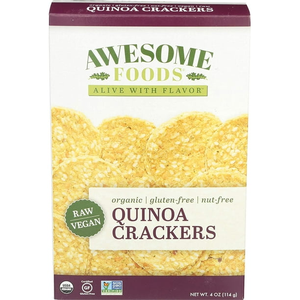Awesome Foods Organic Quinoa Crackers 4 oz