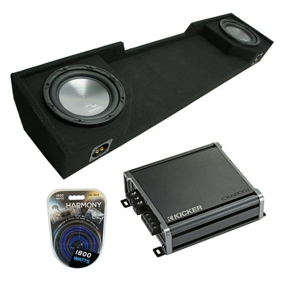 1988-1998 Chevy CK Silverado Ext Truck Harmony A102 Dual 10" Sub Box & CXA800.1