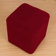 thumbnail image 3 of GUOOL 2 Pcs Housse de Pouf Extensible Rouge +café, 3 of 9
