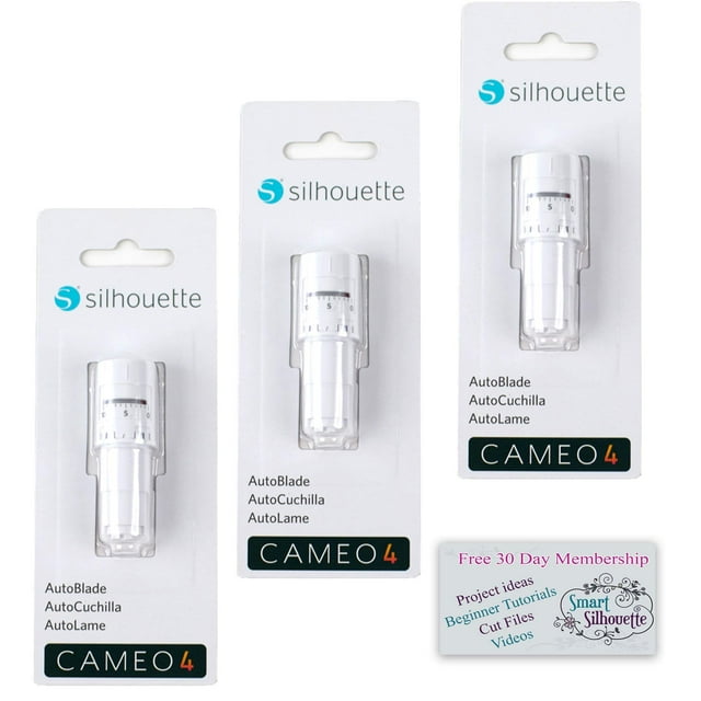 Paquete de cuchillas Silhouette AutoBlade para Cameo 4 con 50 diseños