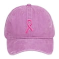 thumbnail image 2 of Breast Cancer Awareness Hat for Women, Pink Ribbon Embroidered Baseball Cap, Adjustable Cotton Twill Dad Cap for Chemo Support, Survivor Gift, and Awareness Events Pink, 2 of 4