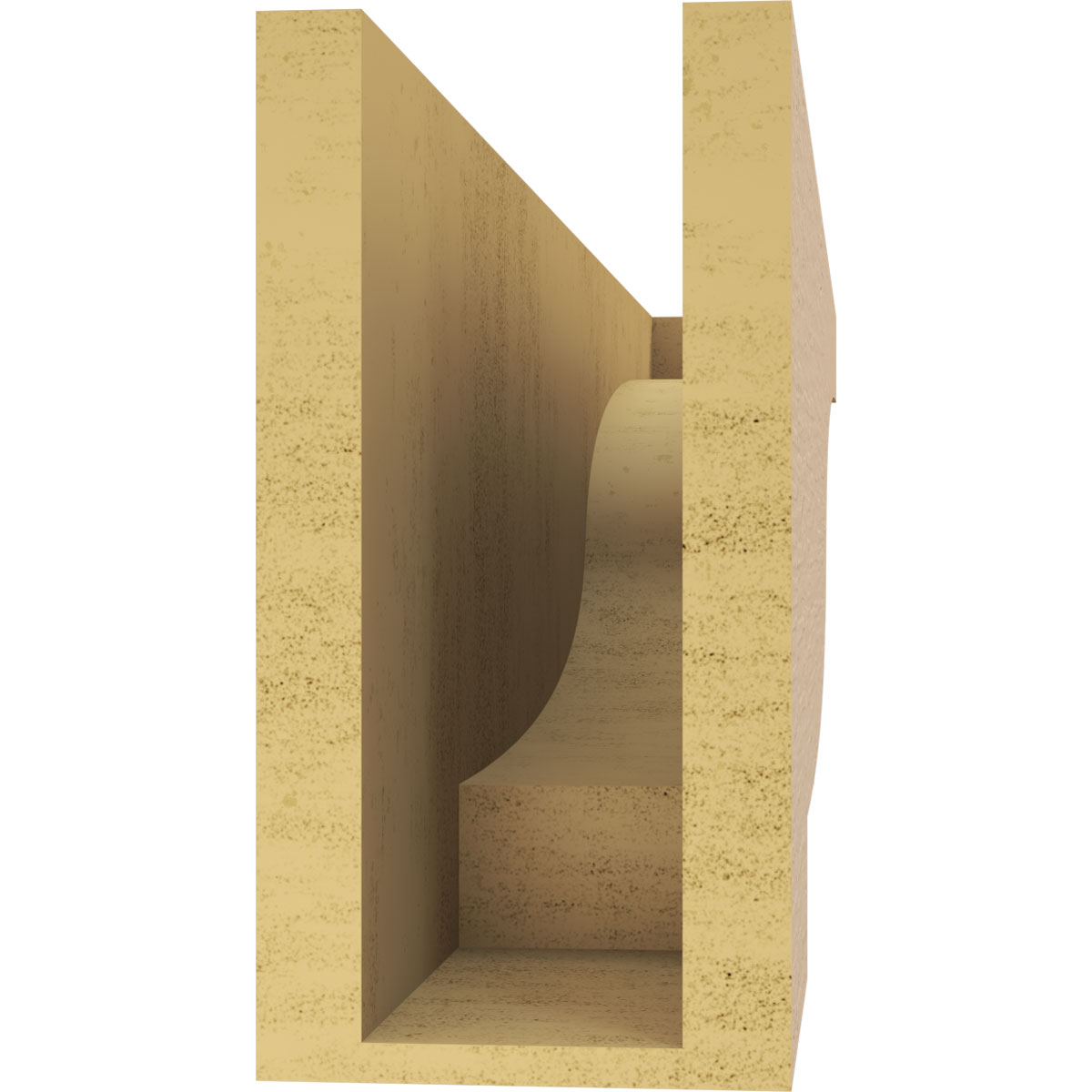 5"W x 30"D x 10"H Thin Newport Rough Cedar Woodgrain TimberThane Corbel, Primed Tan