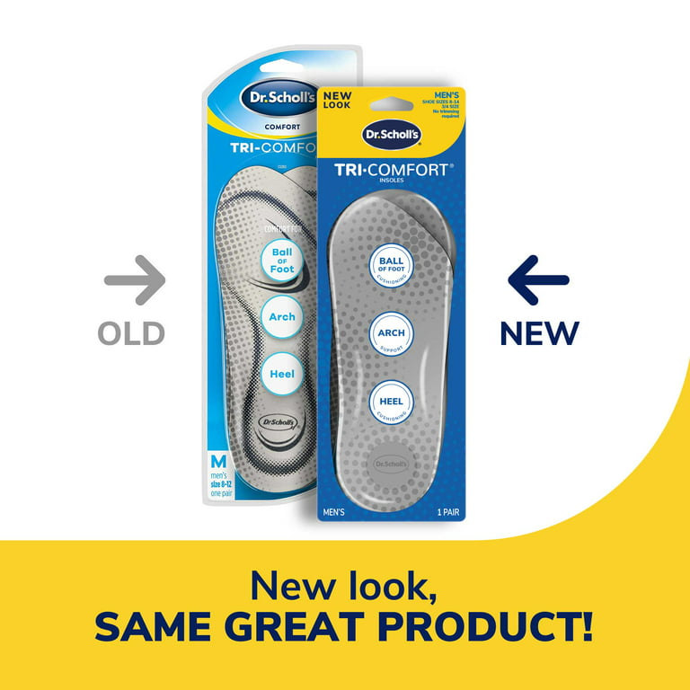 Dr. Scholl’s Tri-Comfort Shoe Insoles for Men (8-12) Inserts with  FlexiSpring Arch Support