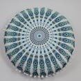 thumbnail image 3 of Xmarks Round Mandala Floor Pillow Cover Seating Cushion Throw Cover, Pom Pom 17 Inches Pillow Cases, Boho Cover Outdoor Living Room Throw Cover, 3 of 3