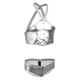 thumbnail image 4 of Conjunto de Disfraces de Fantasía de Correas Elásticas para Hombre, Lencería Corporal, Pecho, Medio Arnés Plata, 4 of 9
