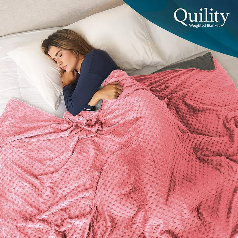Quility Premium Weighted Blanket with Soft Cotton Cover, 60x80