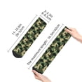 thumbnail image 4 of Rateoe Camouflage Dinosaur Pattern Quarter Crew Socks,Toe Seamed Ankle Socks,Cotton Cushioned Breathable Athletic Crew Sports Socks, 4 of 7