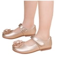 thumbnail image 7 of Staki Flower Girl Shoes Toddler Little Girl Mary Jane Dress Shoes Ballet Flats for Girl Party School Shoes Bowknot Princess Shoes(Gold,13 Little Kid), 7 of 7