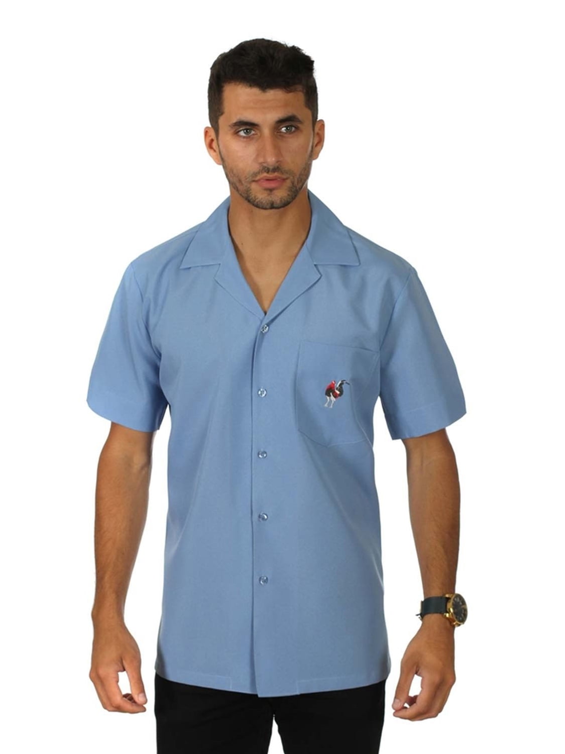 Men's Guayabera Solid Color Cuban Beach Wedding Short Sleeve Button Up ...